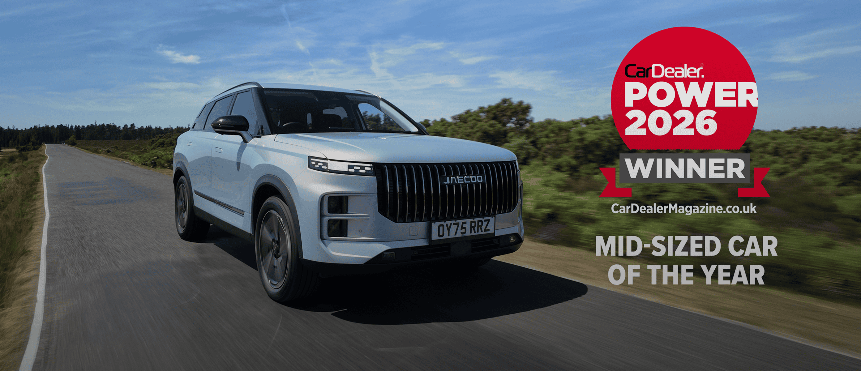 JAECOO 7 NAMED MID-SIZED CAR OF THE YEAR  IN 2026 CAR DEALER POWER AWARDS